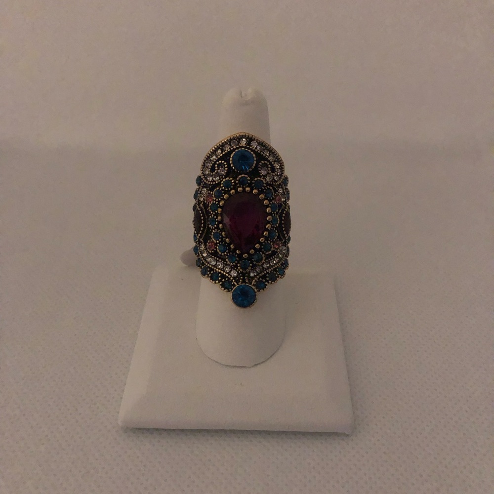 Gold Colorful Size 9 Ring - Picture 3 of 5